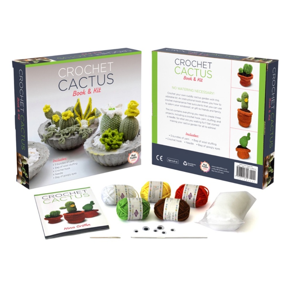 Crochet Cactus Book & Kit By Mud Puddle